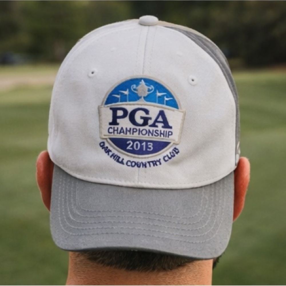 PGA Championship 2013 Oak Hill White Adjustable Golf Hat NEW‎ NWT